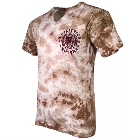 AFFLICTION Mens T-Shirt AC TORQUE RUST Biker - Picture 5 of 8